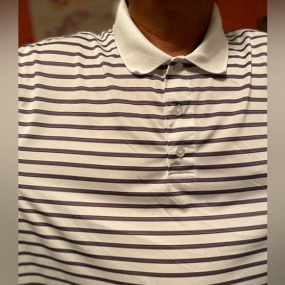 white collared striped T-shirt size 3XL - Picture 8 of 12